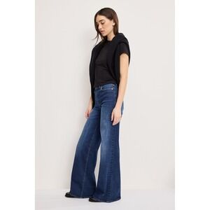 Good American Good Skate High Rise Wide Leg Jeans Blue Wash Size 6/28